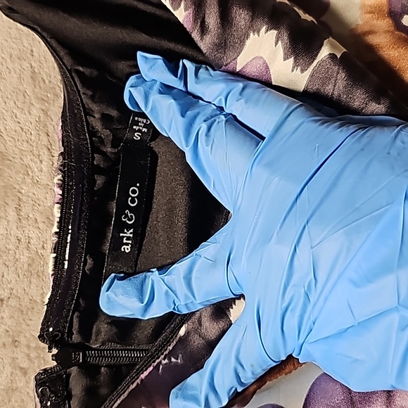 Ark & Co Tube Mini Dress Size Small Multi Color Batik Floral Sleeveless - Picture 5 of 7